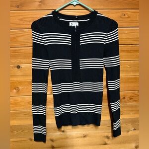 Striped Black and White Women's Sweater